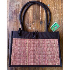 Saraye Tatami Tote Bag by Baskets of Cambodia NWT